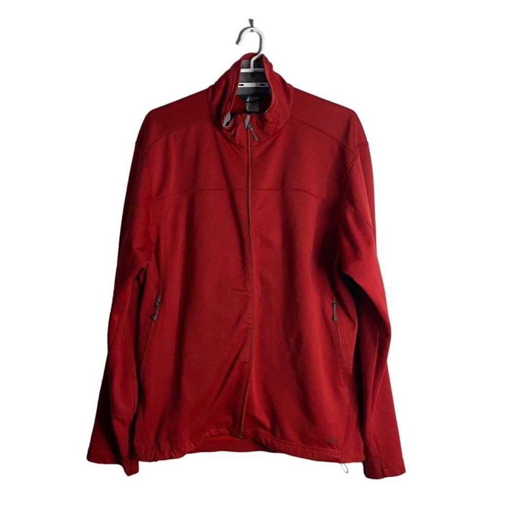MEC Men's Red Full Zip Warm-up Performance Wear Jacket